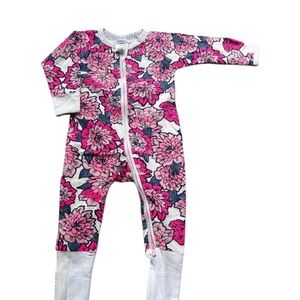 Bonds Pink Floral Kids Pajamas Footies